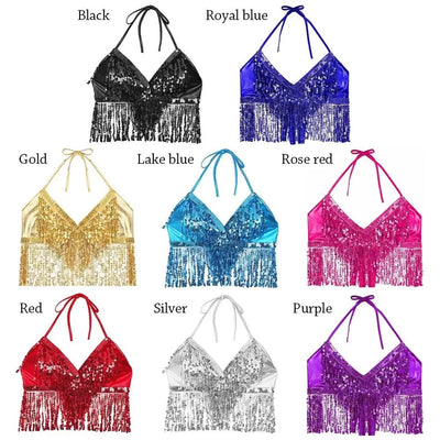 Neckholder-Crop-Top mit Fransen