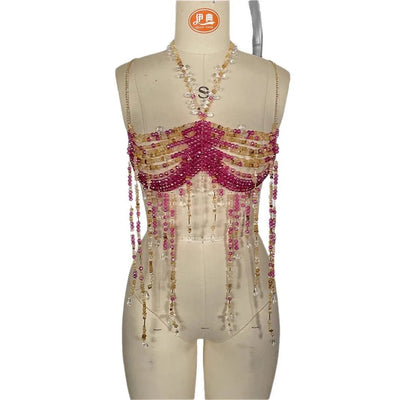 Beaded Festival Body Chain Top Collection 40+ Choices -Rave Tops -Rave Mates