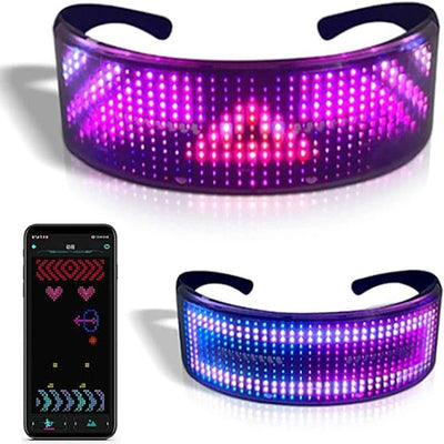 Bluetooth LED Rave Glasses – Customizable Party Glasses -Rave Outfit Addons -Rave Mates