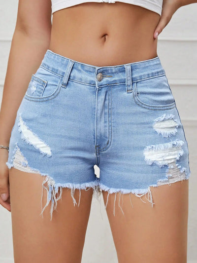 Jeans Shorts -Women's Rave Outfits -Rave Mates