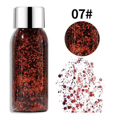 Julystar Face & Body Glitter Gel – Rave Festival Makeup -Rave Outfit Addons -Rave Mates