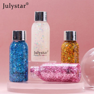 Julystar Face & Body Glitter Gel – Rave Festival Makeup -Rave Outfit Addons -Rave Mates