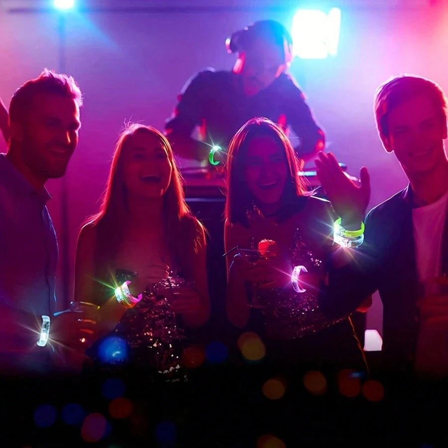 LED Glow Bracelets – 7 Colour Rave Party Wristbands -Rave Outfit Addons -Rave Mates