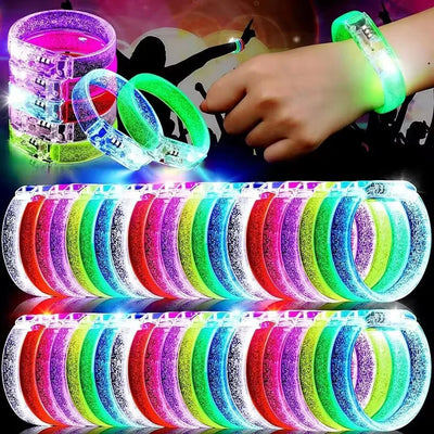 LED Glow Bracelets – 7 Colour Rave Party Wristbands -Rave Outfit Addons -Rave Mates