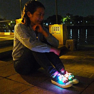 LED Glow Shoelaces – Light Up Rave & Festival Laces -Rave Shoes -Rave Mates