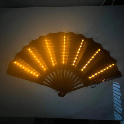 LED Light Up Rave Fan – 10 Inch Festival Hand Fan -Rave Fans -Rave Mates