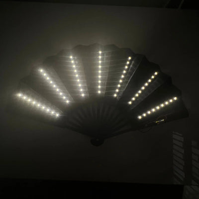 LED Light Up Rave Fan – 10 Inch Festival Hand Fan -Rave Fans -Rave Mates