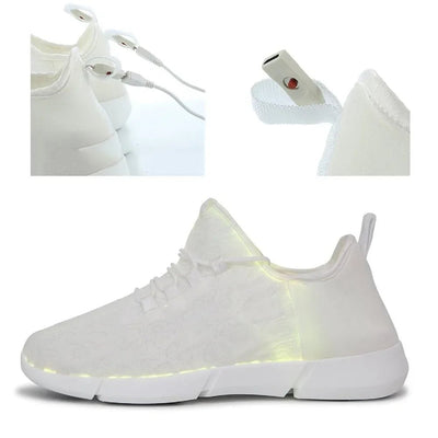 LED Light-Up Rave Sneakers – USB Rechargeable Glow Shoes Size 25-46 -Rave Shoes -Rave Mates