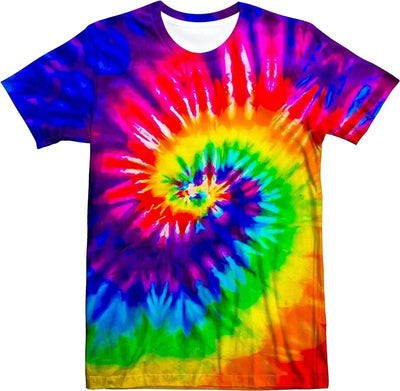 Men’s Tie-Dye Rave T-Shirt - 8 Colourful Designs -Man's Rave Outfits -Rave Mates
