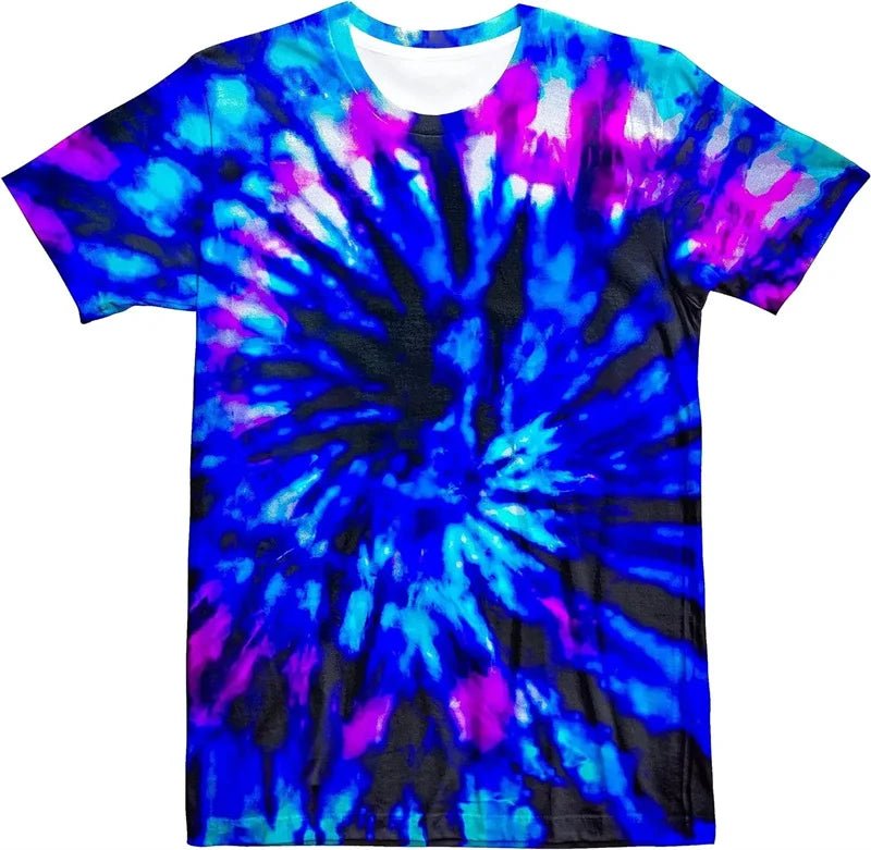 Men’s Tie-Dye Rave T-Shirt - 8 Colourful Designs -Man's Rave Outfits -Rave Mates