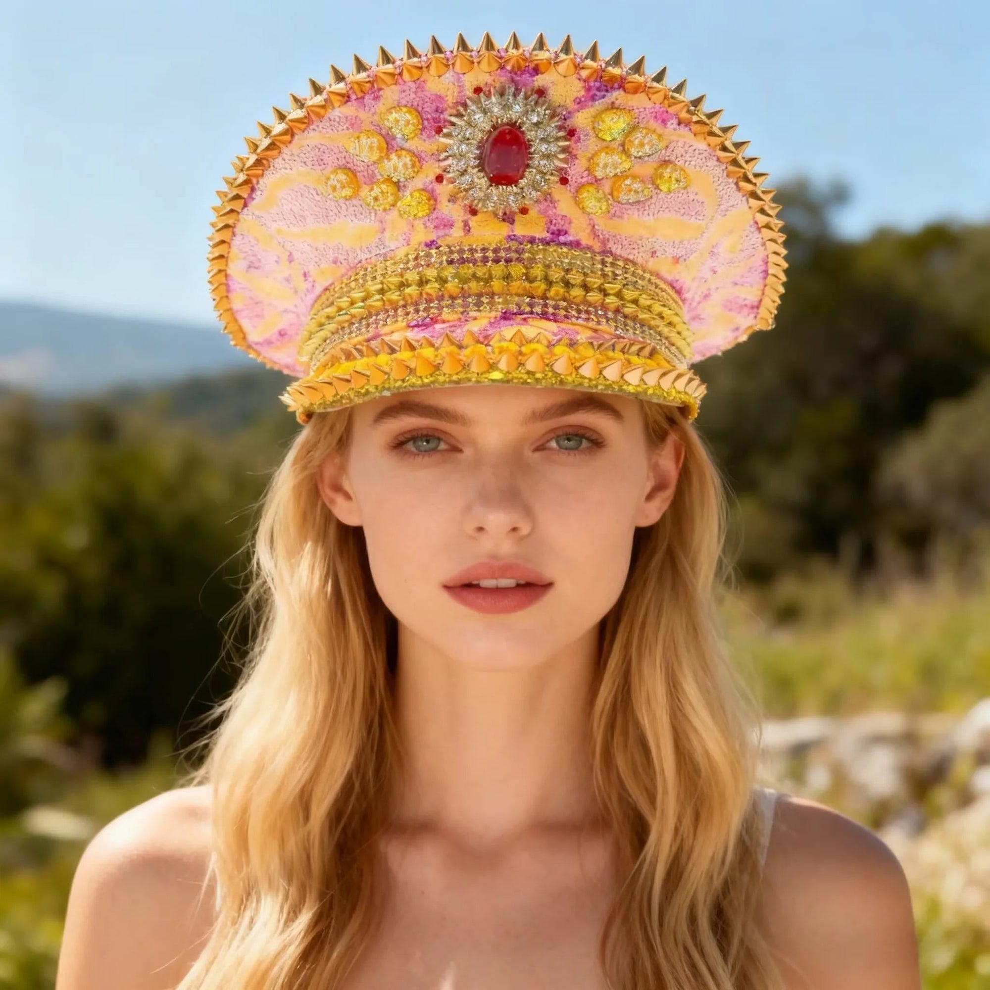 Sequin Festival Captain Hat with Gems – 20 Style Choices -Rave Accessories -Rave Mates