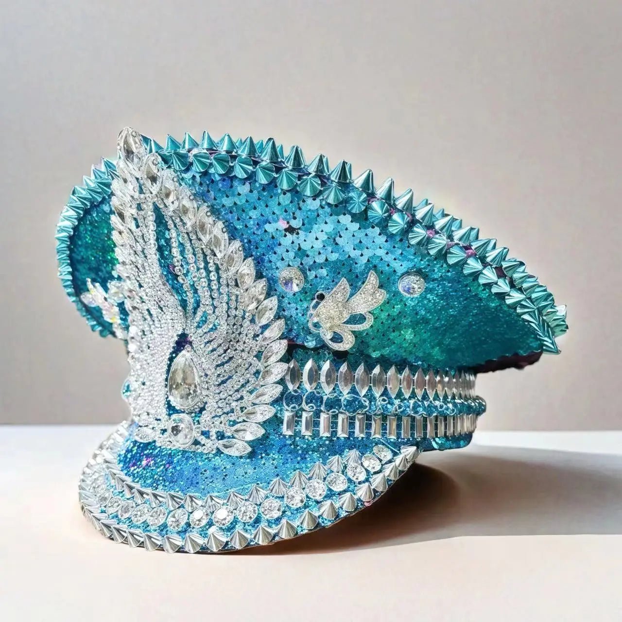 Sequin Festival Captain Hat with Gems – 20 Style Choices -Rave Accessories -Rave Mates