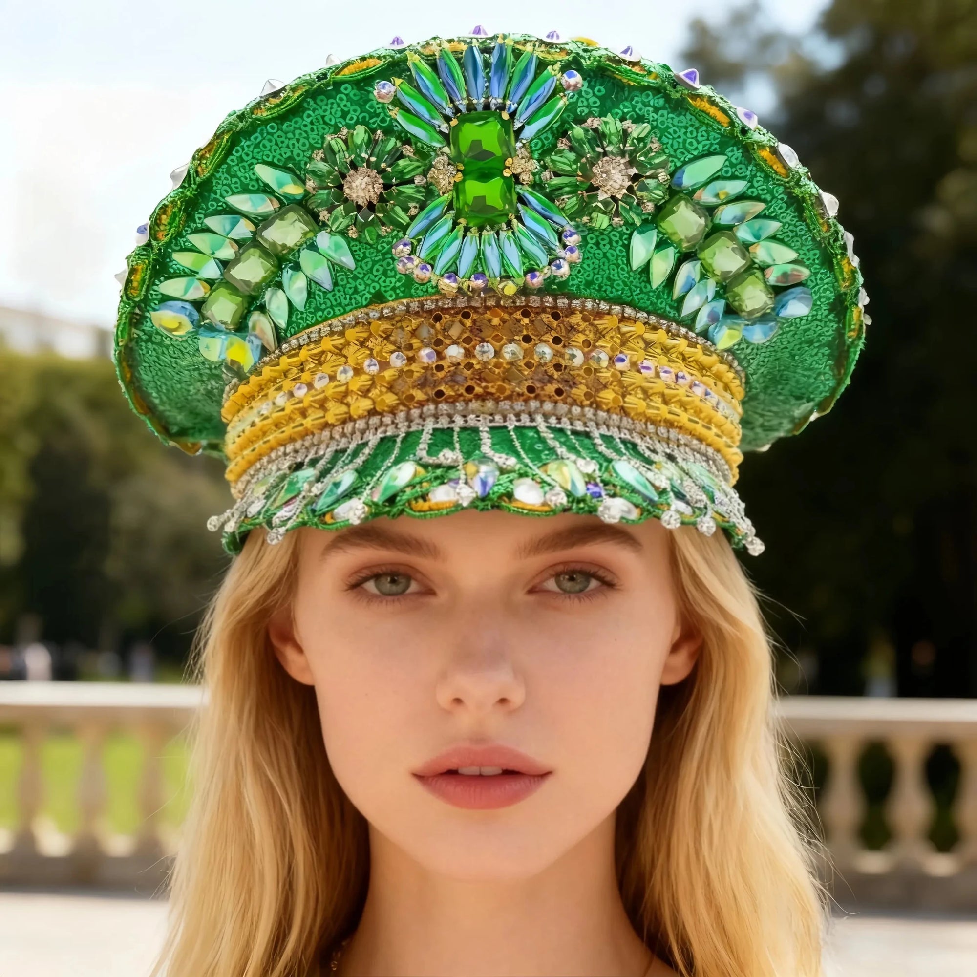 Sequin Festival Captain Hat with Gems – 20 Style Choices -Rave Accessories -Rave Mates
