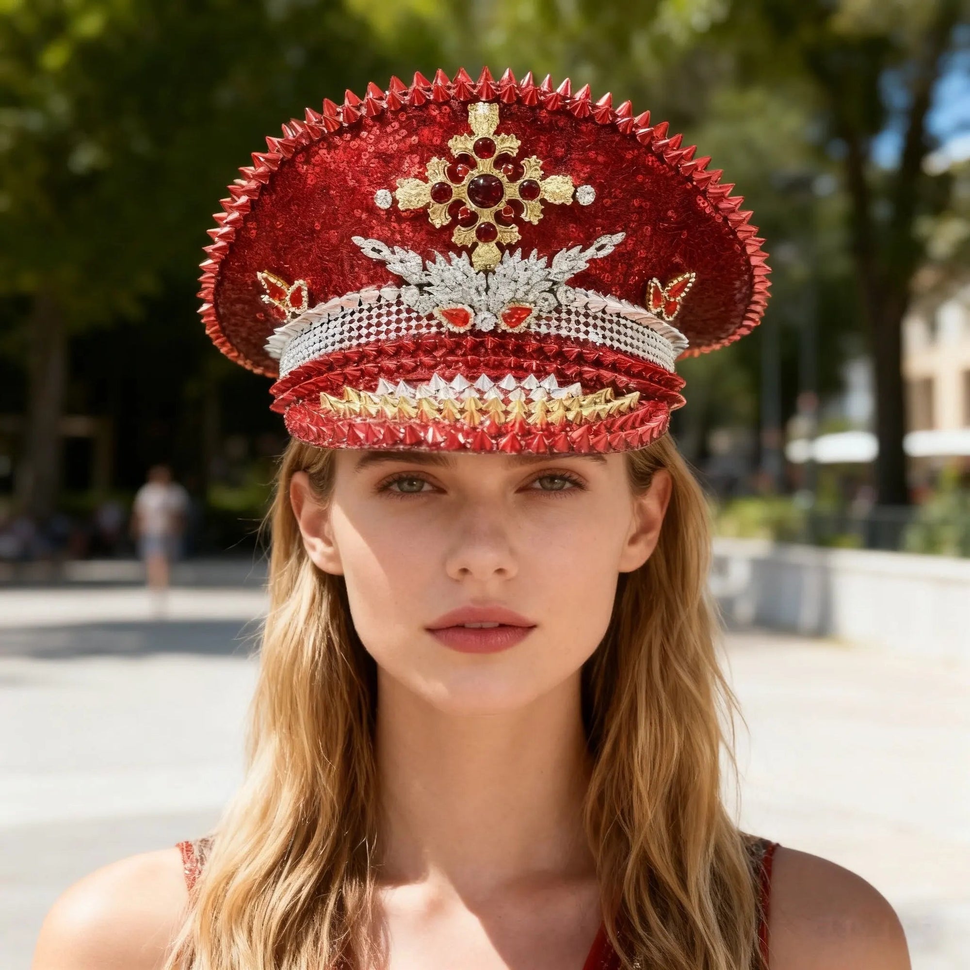 Sequin Festival Captain Hat with Gems – 20 Style Choices -Rave Accessories -Rave Mates
