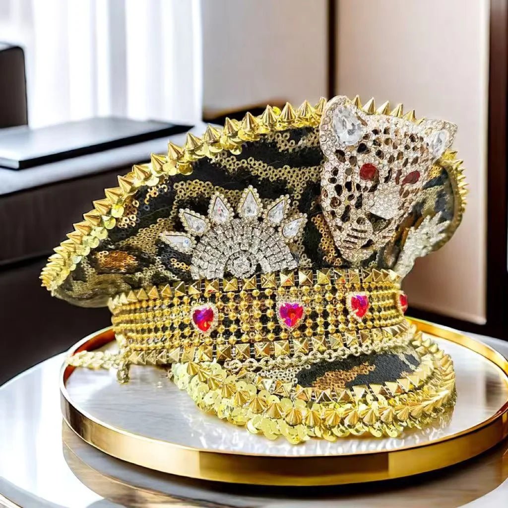 Sequin Festival Captain Hat with Gems – 20 Style Choices -Rave Accessories -Rave Mates
