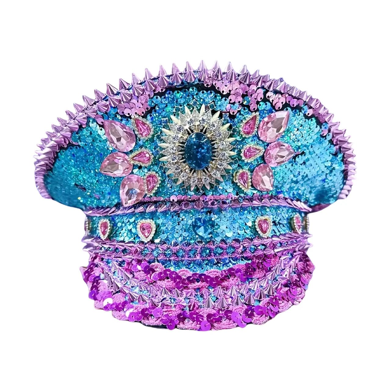 Sequin Festival Captain Hat with Gems – 20 Style Choices -Rave Accessories -Rave Mates