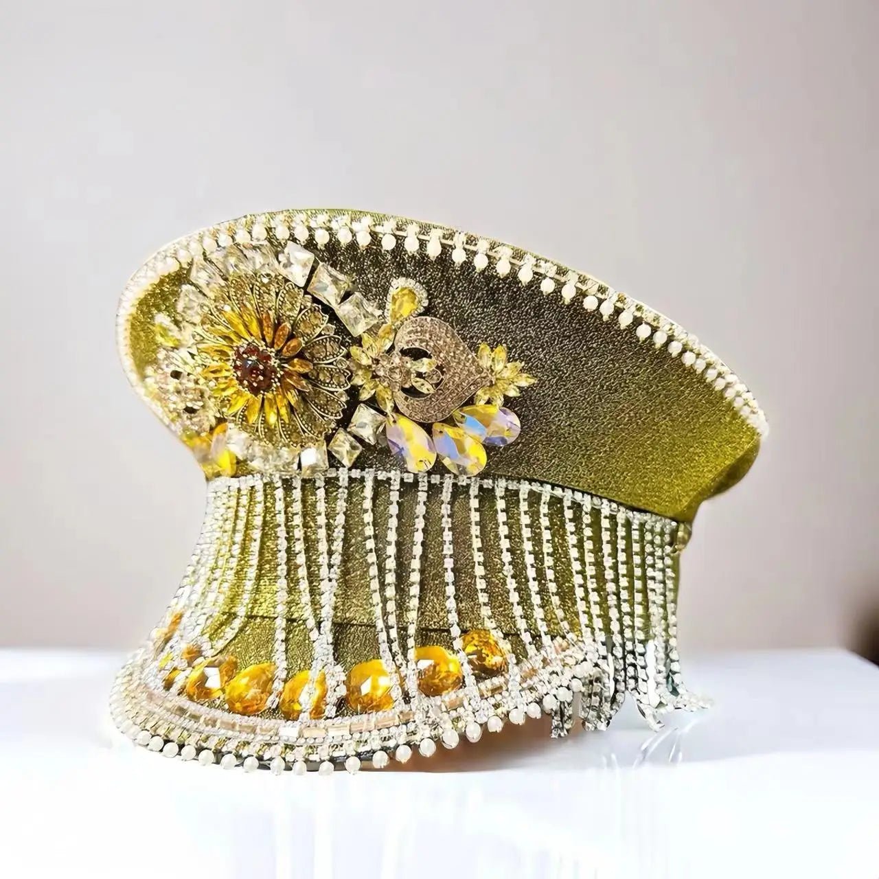Sequin Festival Captain Hat with Gems – 20 Style Choices -Rave Accessories -Rave Mates