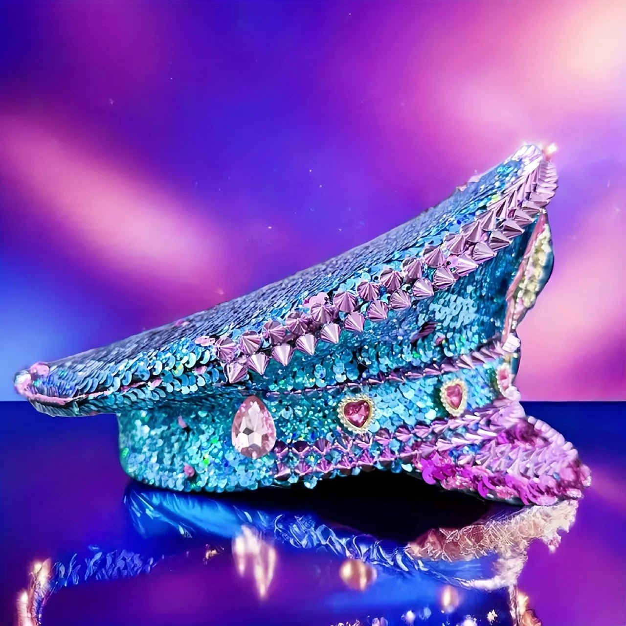 Sequin Festival Captain Hat with Gems – 20 Style Choices -Rave Accessories -Rave Mates