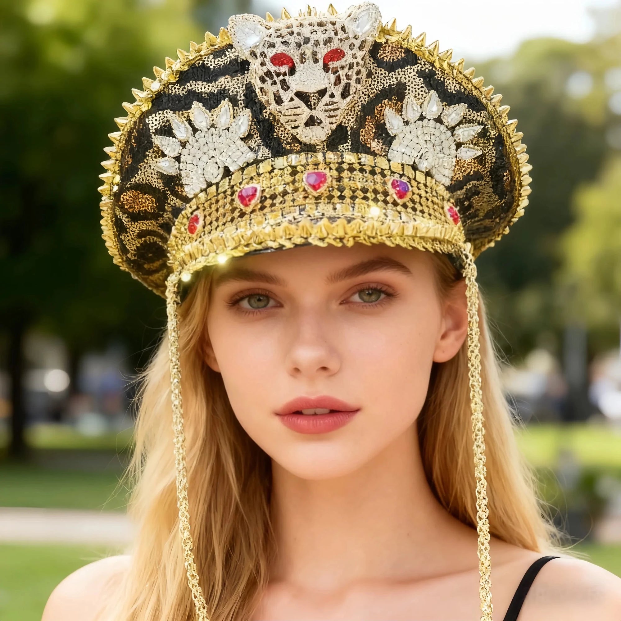 Sequin Festival Captain Hat with Gems – 20 Style Choices -Rave Accessories -Rave Mates