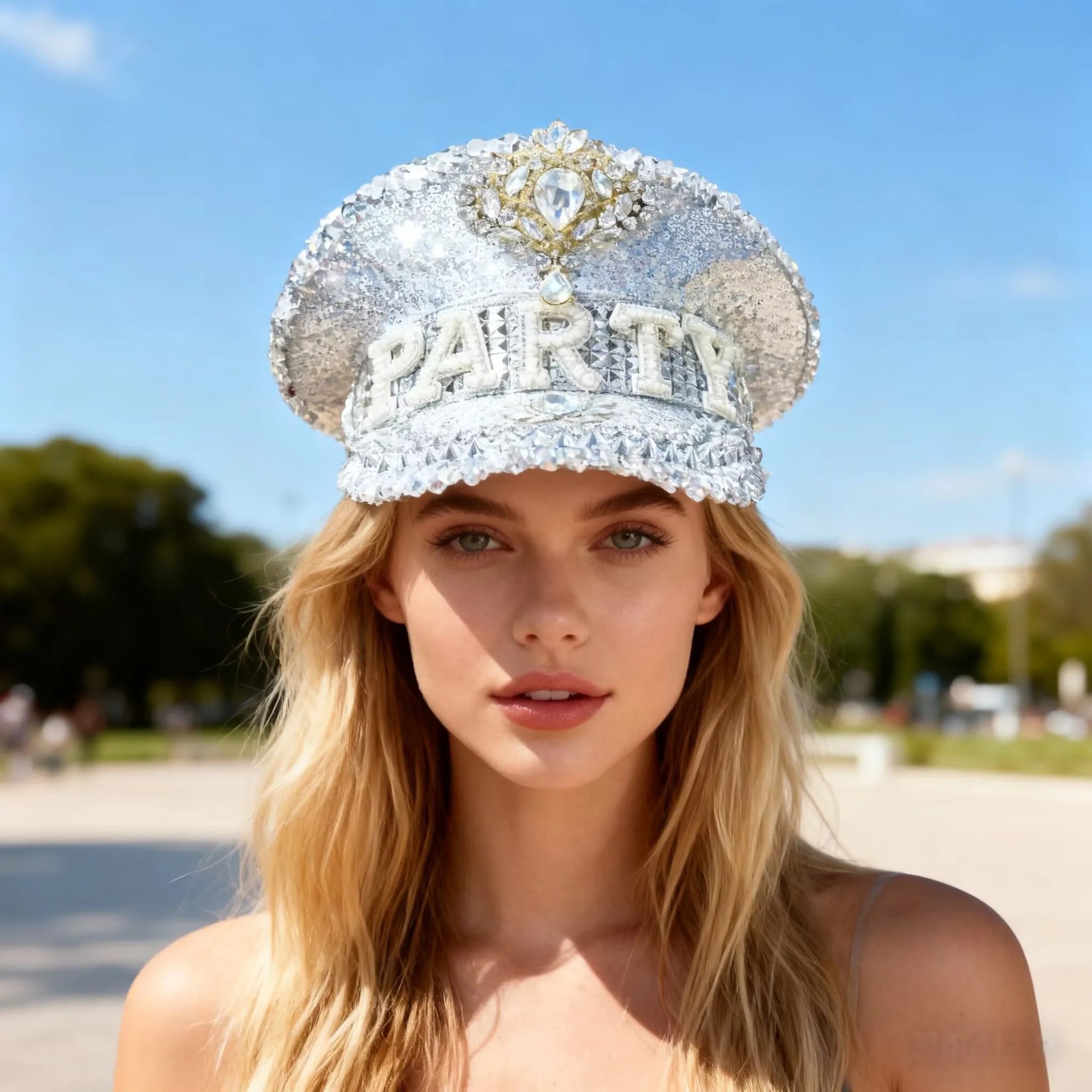 Sequin Festival Captain Hat with Gems – 20 Style Choices -Rave Accessories -Rave Mates