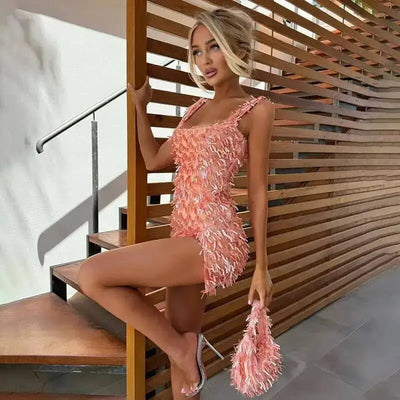 Sparkly Sequin & Fringe Mini Party Dress 38 Choices! -Going Out Dresses -Rave Mates