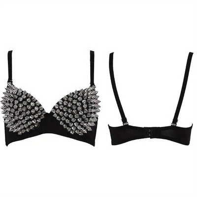 Spiked Studded Rave Bra Top -Rave Bras -Rave Mates