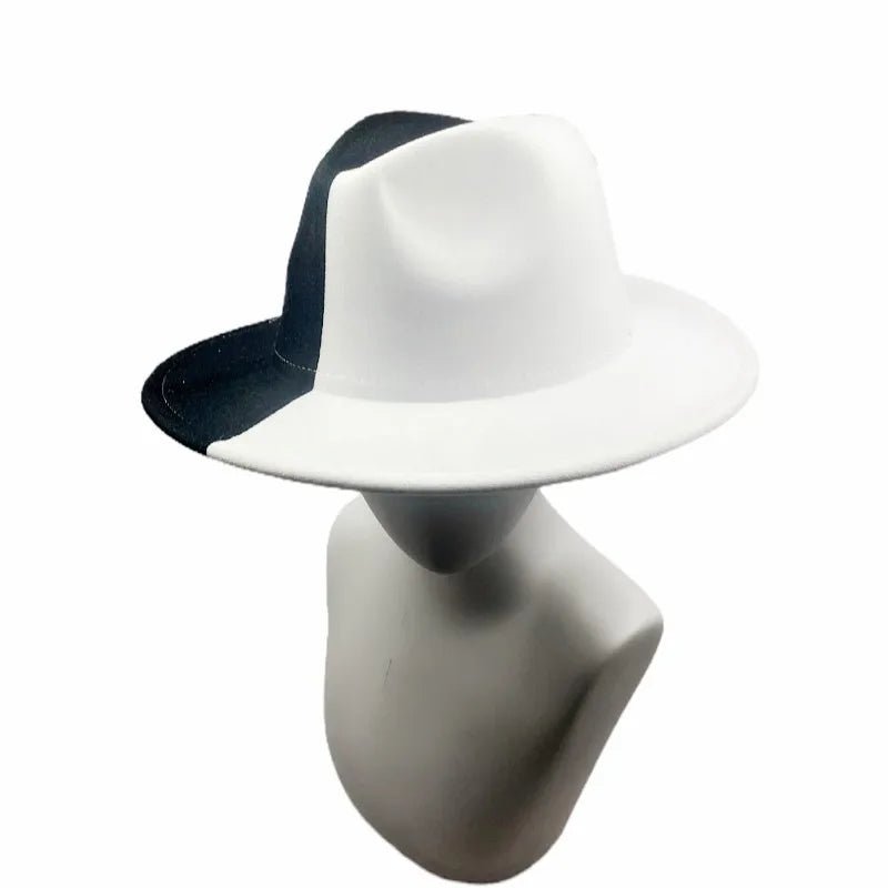 Two-Tone Wide-Brim Rave Hat – Festival Statement Fedora -Rave Outfit Addons -Rave Mates