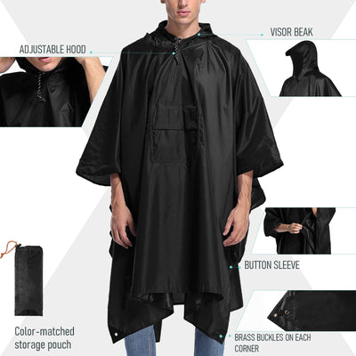 3 In 1 Outdoor Waterproof Raincoat! -Rave Jacket -Rave Mates
