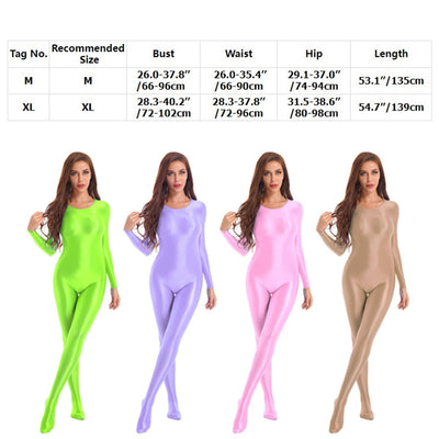 Glossy Full Body Leotard Bodysuit -Rave Bodysuits -Rave Mates