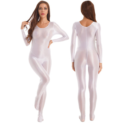 Glossy Full Body Leotard Bodysuit -Rave Bodysuits -Rave Mates