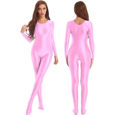 Glossy Full Body Leotard Bodysuit -Rave Bodysuits -Rave Mates