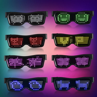 Rave Glasses With Led Text -LED Light -Rave Mates