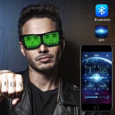 Rave Glasses With Led Text -LED Light -Rave Mates