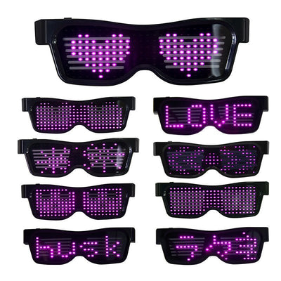 Rave Glasses With Led Text -LED Light -Rave Mates