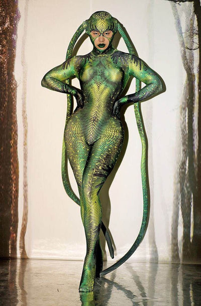 Rave Party Role-playing Green Snake Bodysuit -Rave Costumes -Rave Mates