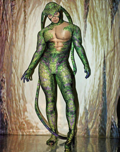 Rave Party Role-playing Green Snake Bodysuit -Rave Costumes -Rave Mates