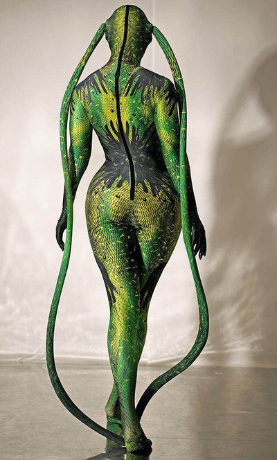 Rave Party Role-playing Green Snake Bodysuit -Rave Costumes -Rave Mates