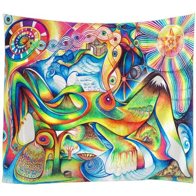 Rave Tapestry Psychedelic Abstract -Tapestry -Rave Mates