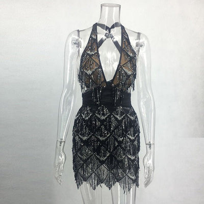 Sparkle Backless Dress -rave outfit -Rave Mates