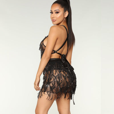 Sparkle Backless Dress -rave outfit -Rave Mates