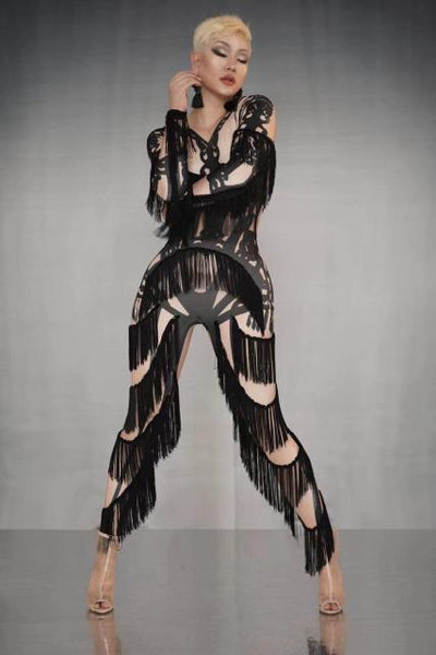 Tassel Jumpsuit -rave outfit -Rave Mates