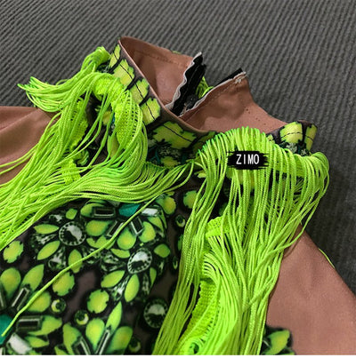 Tassel Jumpsuit -rave outfit -Rave Mates