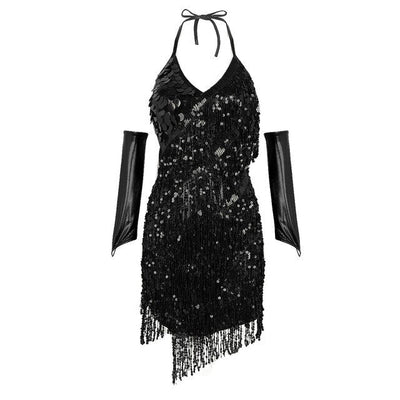 Tassels Dress Halter -Going Out Dresses -Rave Mates