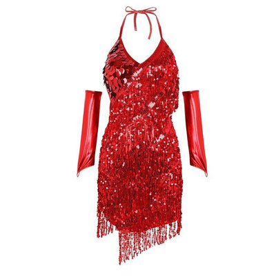 Tassels Dress Halter -Going Out Dresses -Rave Mates
