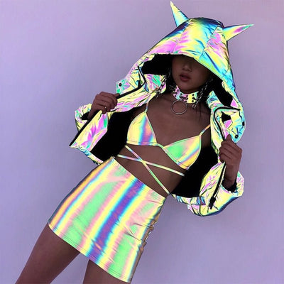 Winter Reflective Jacket -Rave Jacket -Rave Mates