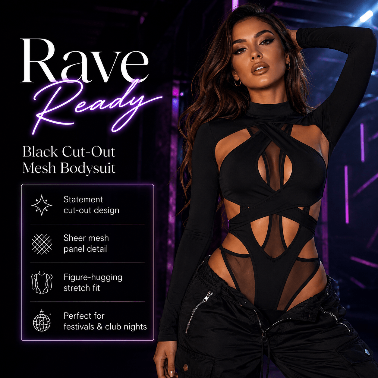 Rave Bodysuits for Women | Festival & Club Outfits