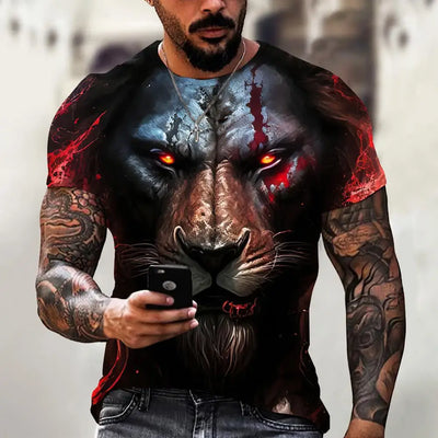 Men’s 3D Animal Print Rave T-Shirt – 22 Designs