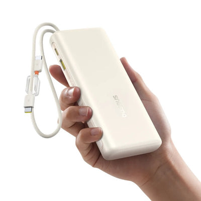 Baseus EnerFill FC41 100W 20000mAh Power Bank with Built-In Dual USB-C Cables - Rave Mates