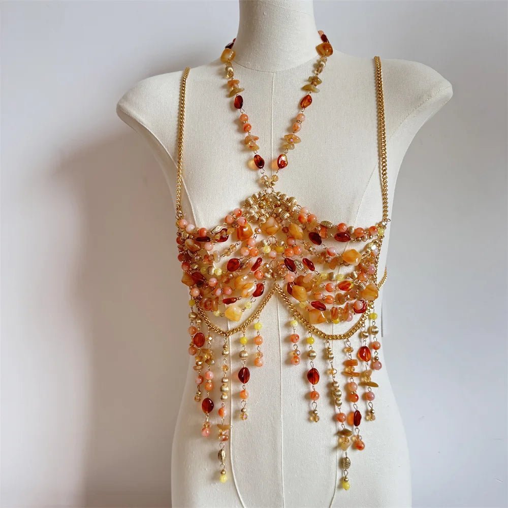 Beaded Festival Body Chain Top Collection 40+ Choices -Rave Tops -Rave Mates