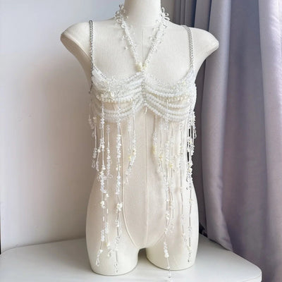 Beaded Festival Body Chain Top Collection 40+ Choices -Rave Tops -Rave Mates